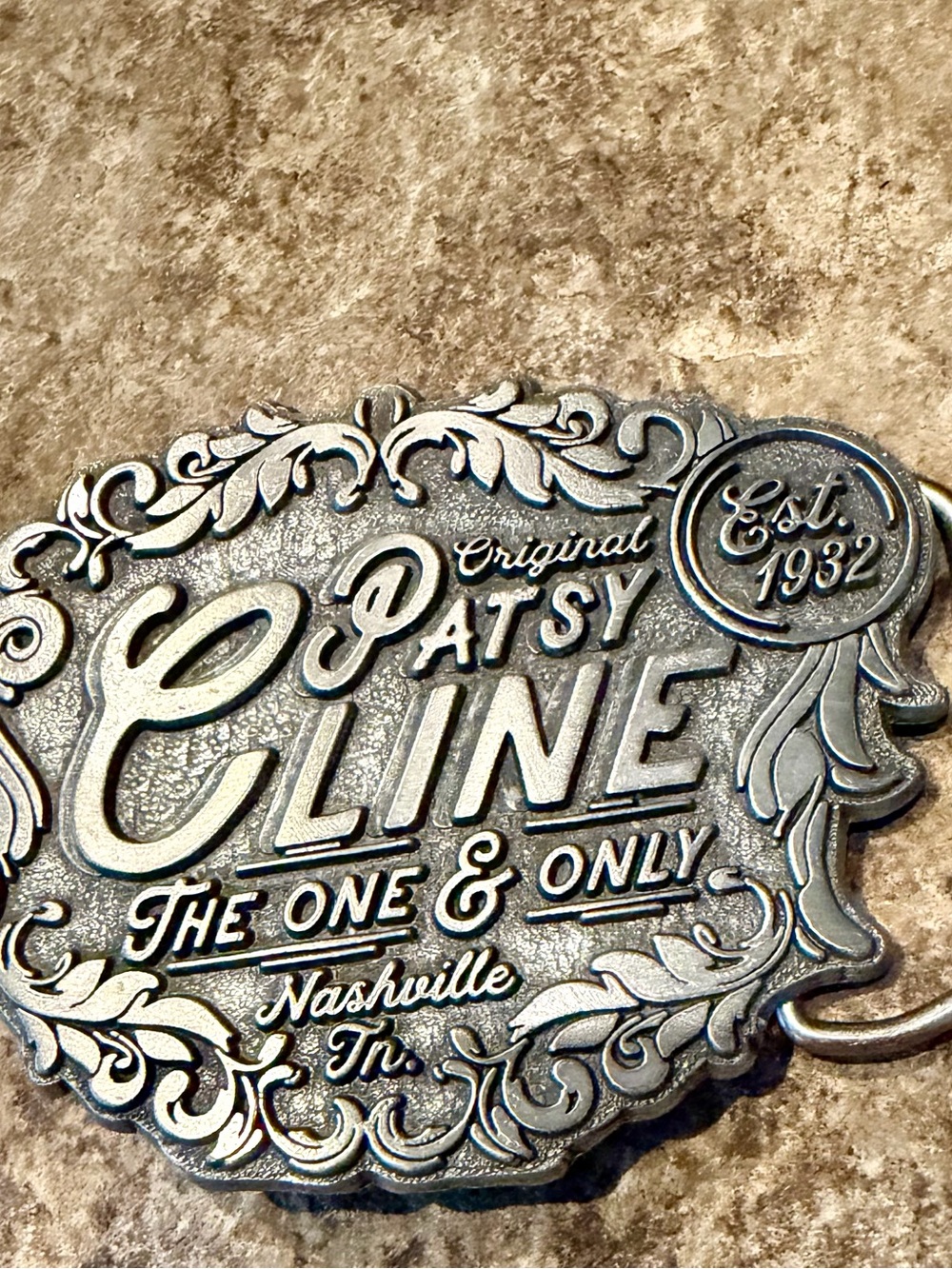 Patsy Cline The One & Only Belt Buckle - Silver